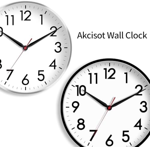 AKCISOT 16 Inch Wall Clock, Silent Battery Operated Analog Clock - Image 2