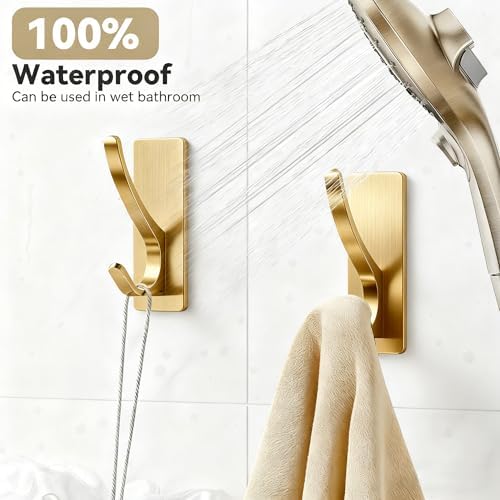 pickpiff Brush Gold Self-Adhesive Hook, 13LB Hanger - Image 5