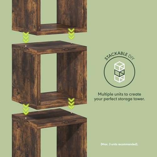 Furinno Cubicle Book Shelf, Stackable Bookshelf, Cube Storage Organizer Bookcase - Image 5