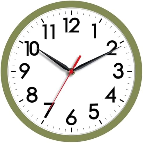 AKCISOT 8 Inch Wall Clock, Silent Battery Operated Analog Clock by Akcisot