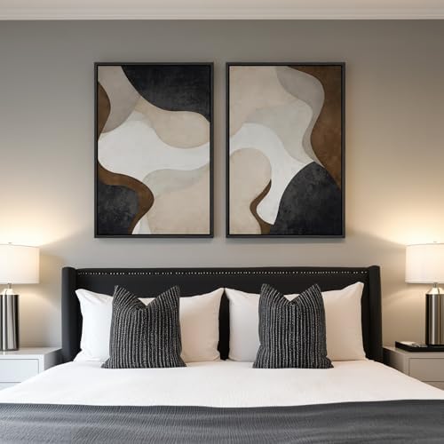 Large Framed Modern Abstract Wall Art - Image 2