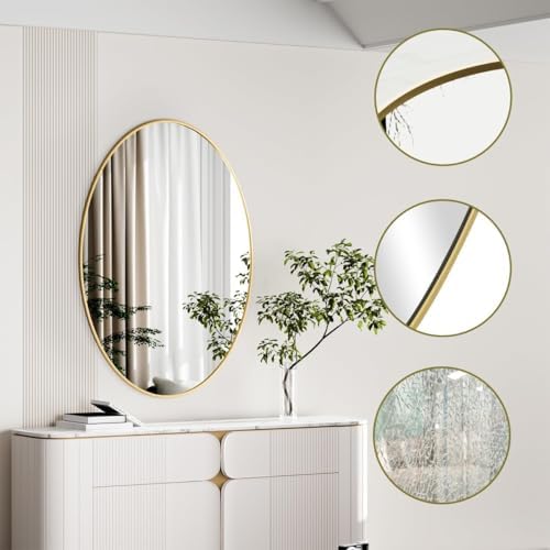 Koonmi Gold Oval Bathroom Mirror - Image 5