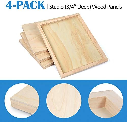 Falling in Art 4 Pack 11x14’’ Unfinished Birch Wood Panels Kit - Image 3