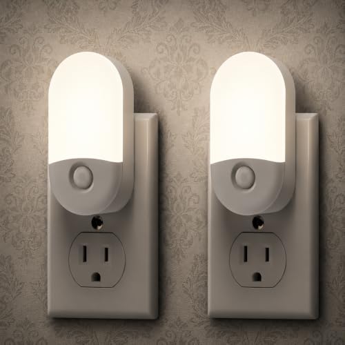 LOHAS Night Lights Plug into Wall, Auto Dusk to Dawn sensor, 0.6W Dimmable LED by LLOHASLED
