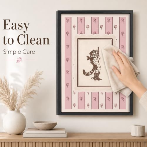 Framed Cute Western Girly Canvas Wall Art, Funny Cat Picture Wall Decor - Image 5