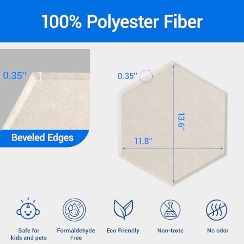 Acoustic Panels, Magrowill 12-Pack Soundproof Wall Panels 14 X 12 X 0.4 Inches - Image 5