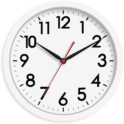 AKCISOT 10 Inch Wall Clock, Silent Battery Operated Analog Clock by Akcisot