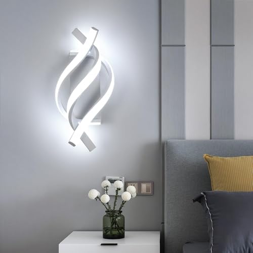 Modern Wall Sconce 21W Indoor Wall Lights Cool White 6500K Spiral Design Wall - Image 2