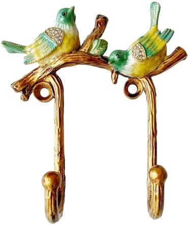 Vintage Bird Shaped Decorative Wall Hook Rack Hanger by Pewery