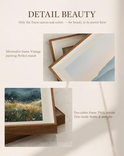 VIYYIEA Framed Moody Mountain Flora Landscape Wall Art Set, 12×16 Inch - Image 6