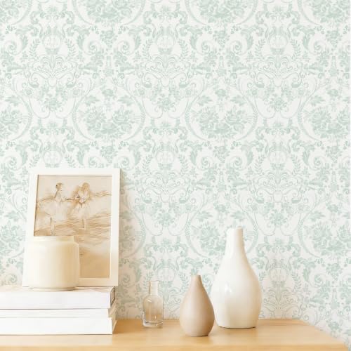Ismoon Peel and Stick Wallpaper Green Contact Paper 17.3in x 32.8ft Vintage by Ismoon