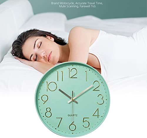12 in Wall Clock Non-Ticking Quartz Silent Battery Operated Round Clocks Home - Image 2