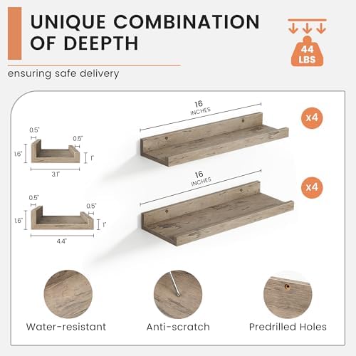 FLYJOE Floating Picture Ledge Shelves - Image 3