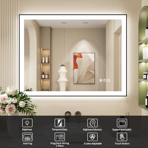 40x30 Inch LED Bathroom Mirror - Image 2