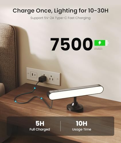 Rechargeable Battery Operated Wall Sconces 7500mAh, Wall Lights - Image 3
