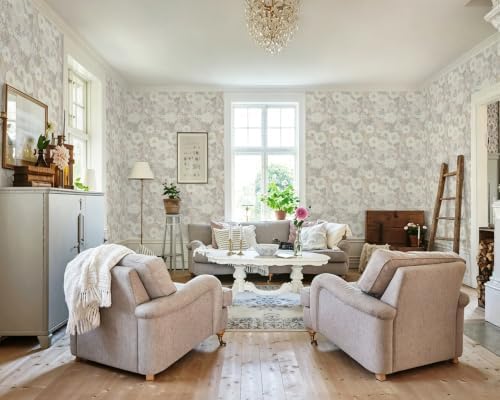 Peel and Stick Wallpaper Floral Beige Contact Paper Vintage Wallpaper Neutral - Image 5