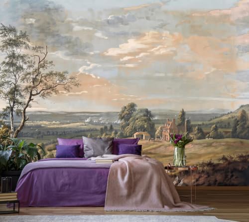 Oil painting-style wallpaper featuring natural landscapes peel and stick - Image 5