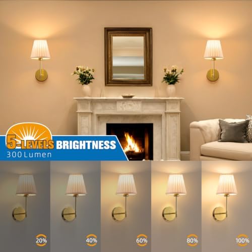 NIORSUN 14.5 inch Battery Operated Wall Sconce Set of 2, 10 Colors Wireless - Image 5