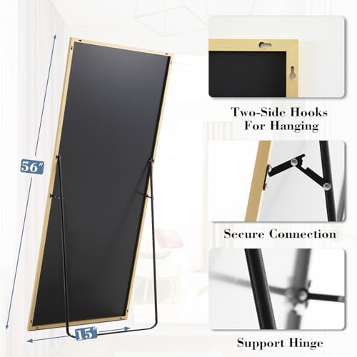 DUMOS 56"x15" Full Length Mirror, Full Body Mirror - Image 2