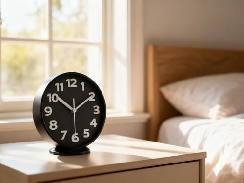 JENLYSTIME 8 Inch Black Modern Wall Clock - Image 5