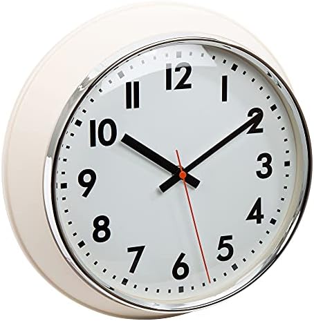 Kiera Grace Wall Clock, 13 Inch, Retro Cream ClassicWall Clocks Battery Operated - Image 2