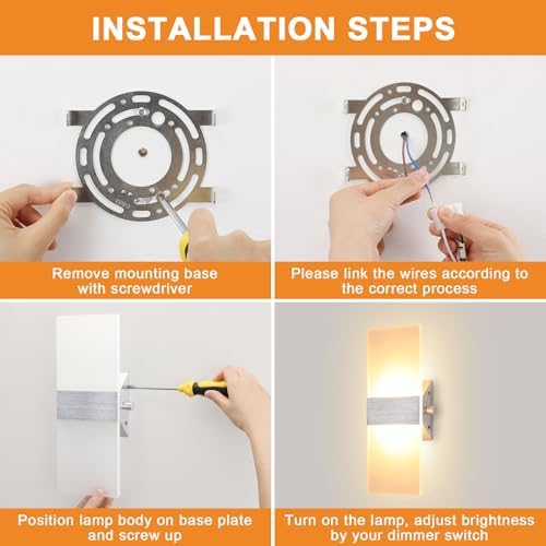 Lightess Modern Dimmable 12W LED Wall Sconce - Image 5