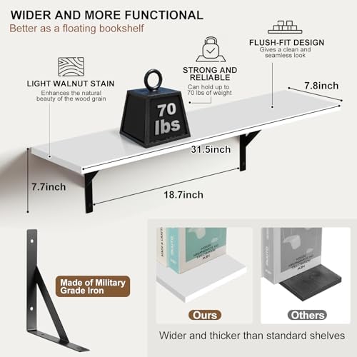 Tectocker-DOU 31.5" Long Floating Book Shelves - Image 4