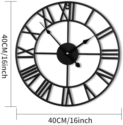 16 Inch Wall Clock for Living Room Decor, Battery Operated Silent - Image 2