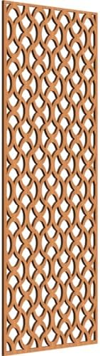 21 3/8"W x 54 3/8"H x 3/8"T Resort Decorative Fretwork Wood Wall Panels by EkenaMillwork