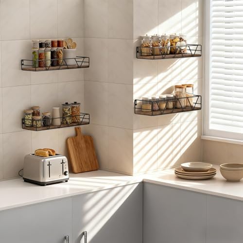 Floating Shelves Set of 4, Wood Wall Shelf, Farmhouse Shelf - Image 4