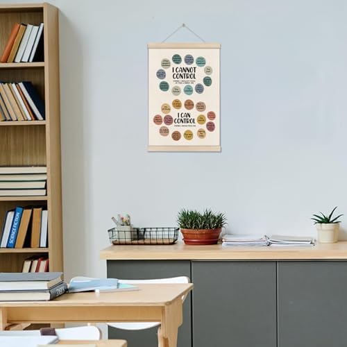 Positive Mental Health Wall Decor, Things I Can Control Poster Hanger Frame - Image 7