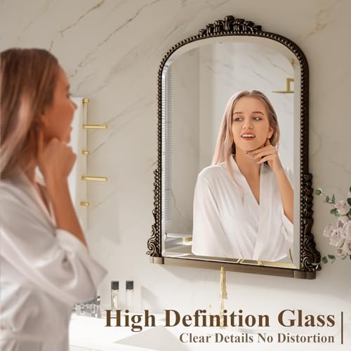 24"×32" Bronze Arched Wall Mirror - Image 6