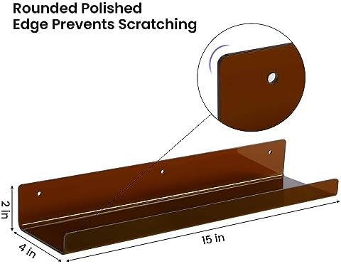 upsimples 4 Pcs 15" Acrylic Shelves - Image 3