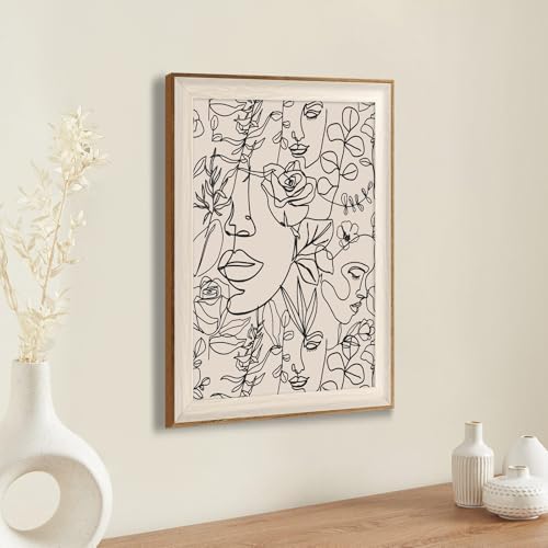 ASTRDECOR Abstract Framed Wall Art, Minimalist Boho Art Prints Women Portrait - Image 3