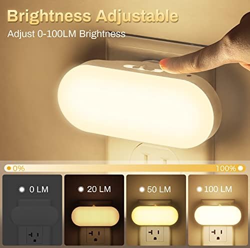 DORESshop Led Night Lights Plug into Wall Soft White, Dimmable Night Light - Image 3