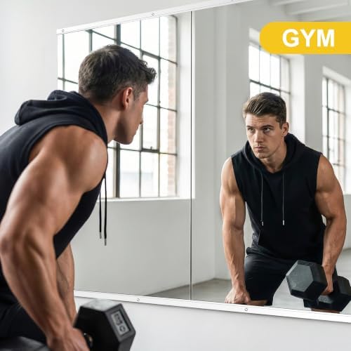 Home Gym Mirrors for Wall, 60”x25”x2 PCS Large Workout Mirrors for Home Gym - Image 4