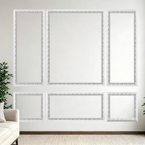 Peel and Stick Wall Molding Kit, Premade Accent Wainscoting Panels by TRAIN2ART