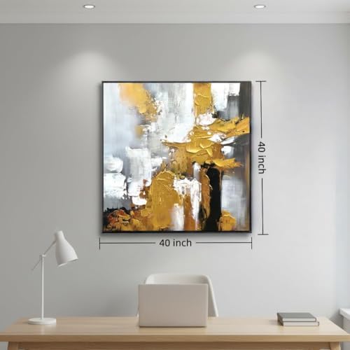 Large 3D Textured Black and White Abstract Wall Art - Image 4