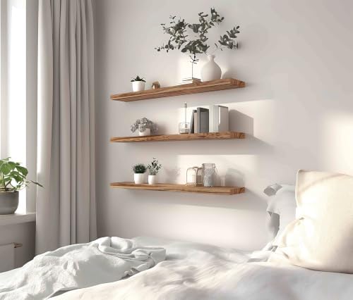 36 Inch Light Wood Floating Shelves - Image 4