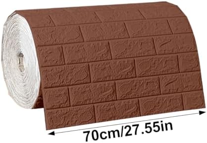 Waterproof Wall Panels 27.5" x 393" Faux Brick Wallpaper Peel and Stick Art - Image 2