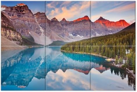 JBER Art Acoustic Panels 72" x 48", Sound Absorbing Wall Art, Moraine Lake by JBER