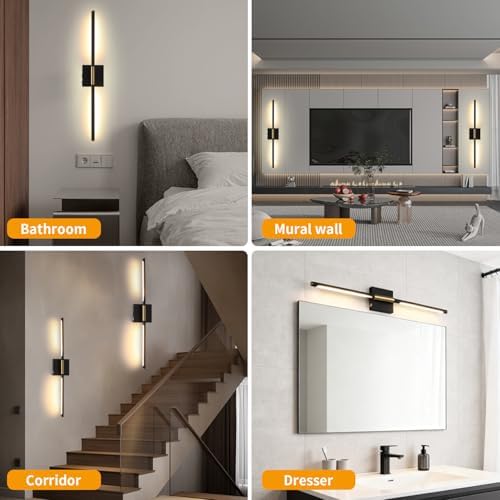 27 in Battery Operated LED Wall Sconces, 10000mAh Rechargeable, 2 Pack - Image 4