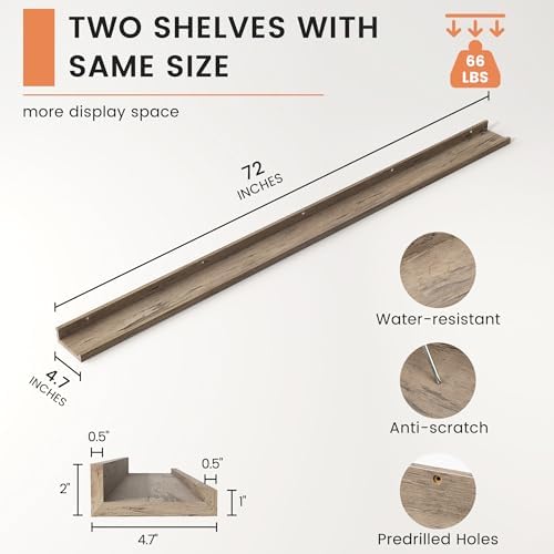 Picture Ledge Shelf, Long Floating Shelves - Image 3