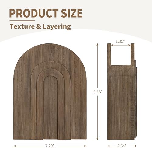 2 Pack Natural Wooden Wall Vase Set - Image 4