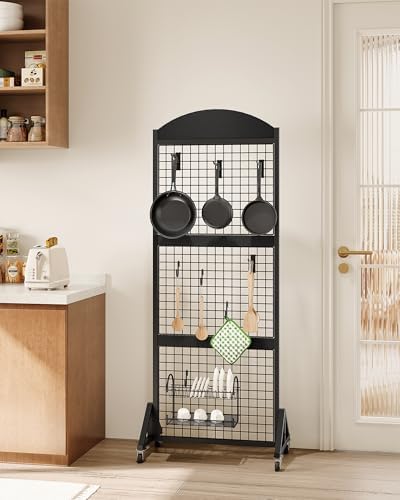 CHOEZON 2 Packs Grid Wall Panel 5.7' x 2' FT Grid Display Rack - Image 4