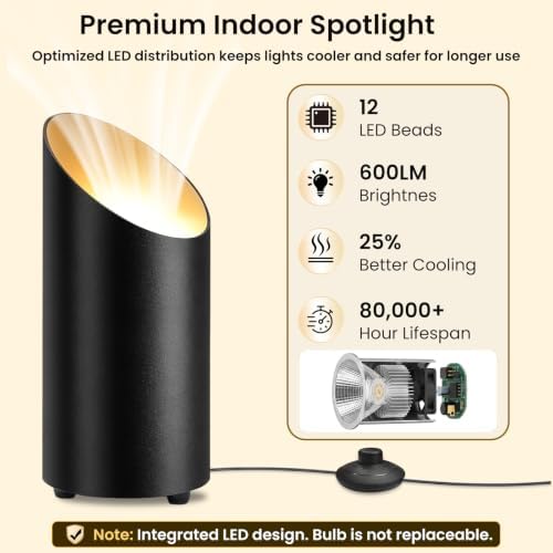 2 Pack Dimmable Uplights Indoor Floor Can Lights - Image 5