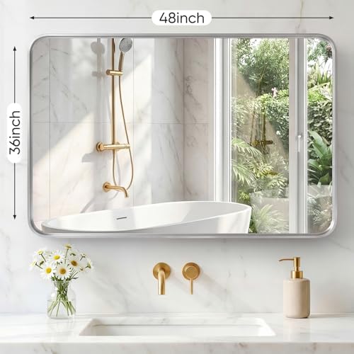 Sweetcrispy Bathroom Mirror 48x36 Inch, Vanity Mirror - Image 2