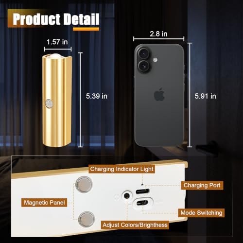 2 Pack Motion Sensor Wall Light, Rechargeable Wall Sconces - Image 3