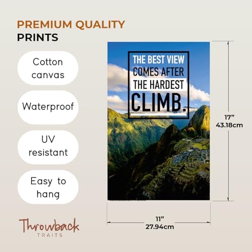Throwbacktraits Canvas Motivational Wall Art – Set of 6 Inspirational Prints - Image 2