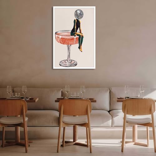 Disco Ball Head Poster, Funky Disco 70s Print, Retro Wall Art, Digital Artwork - Image 4